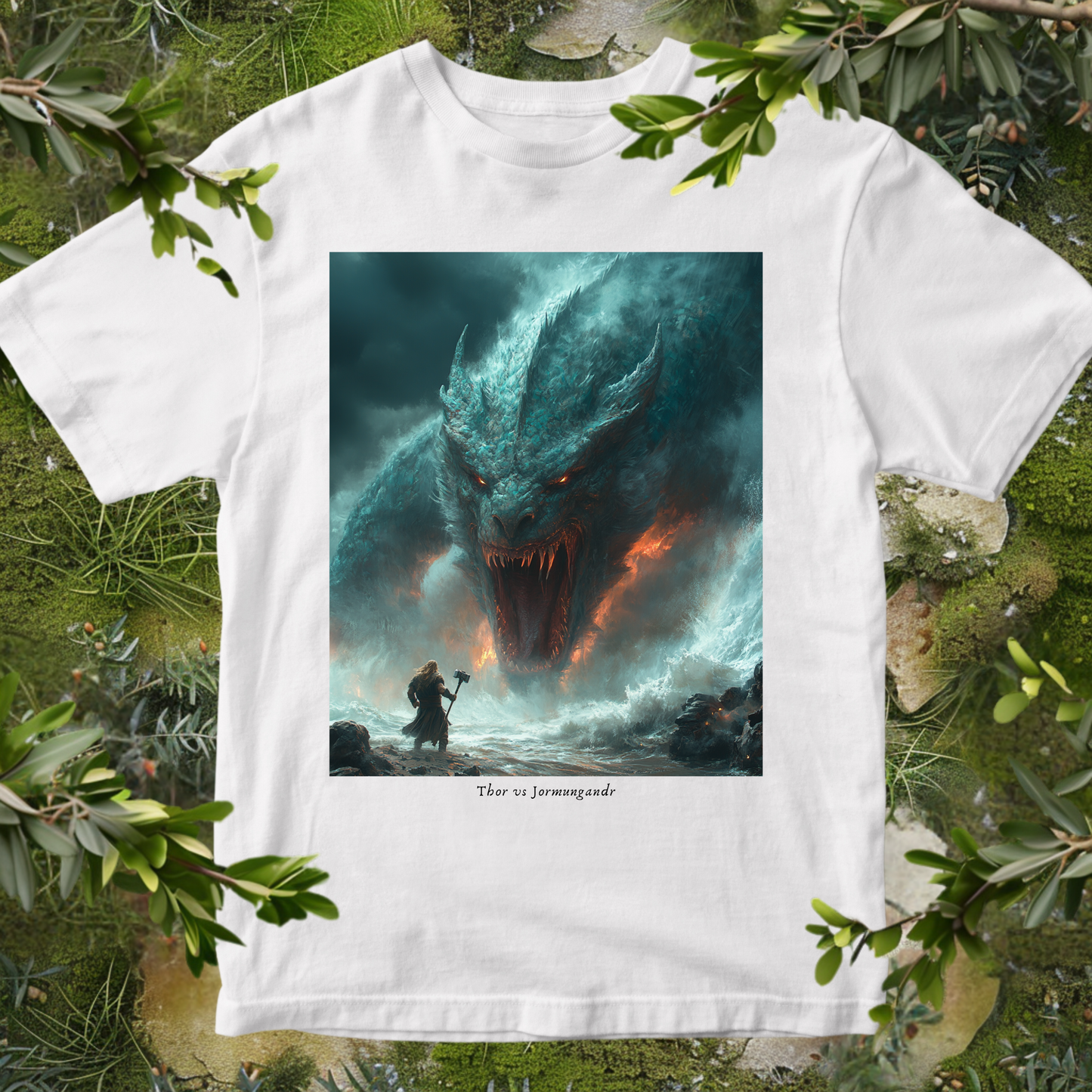 Thor vs Jormungandr T-Shirt