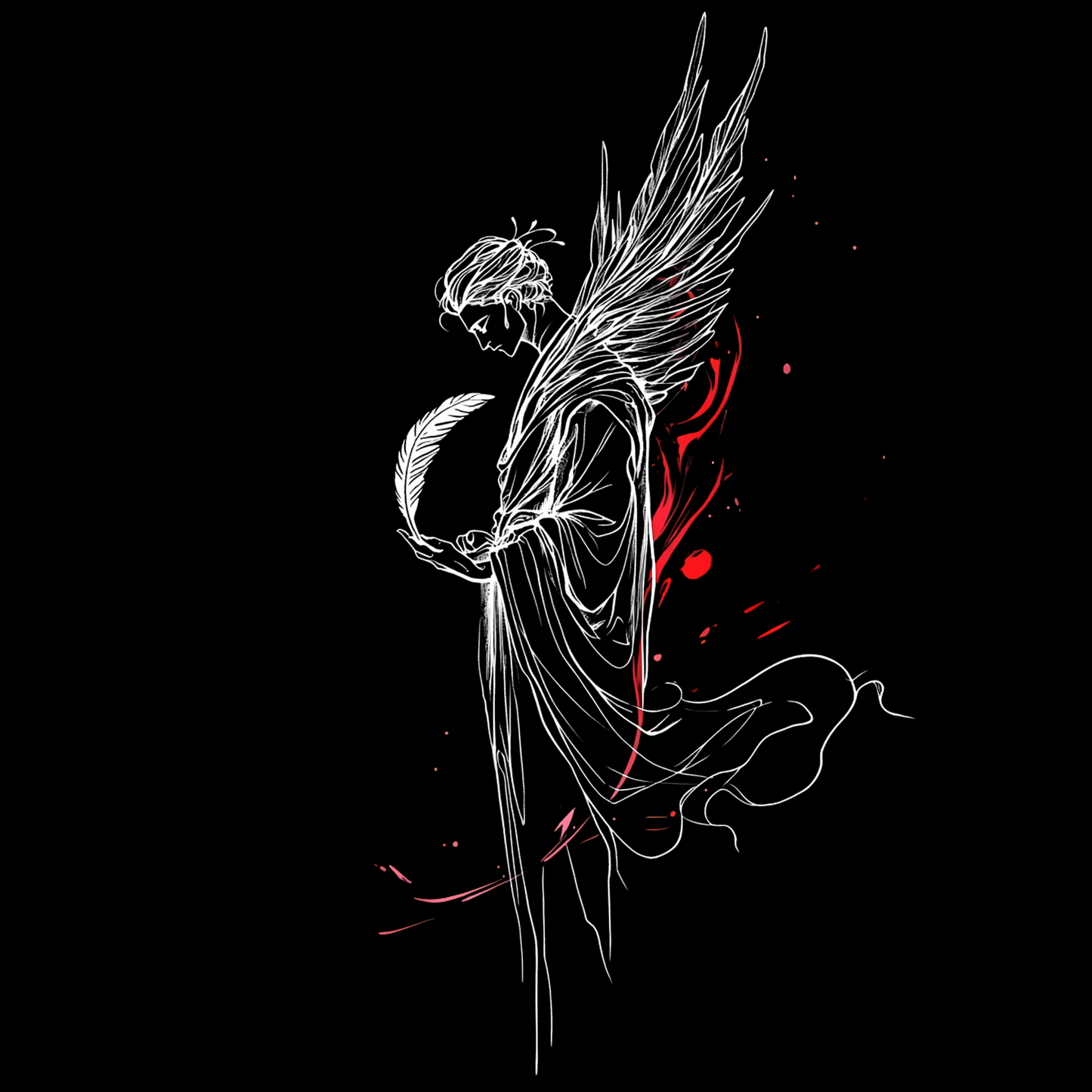 Thanatos Holds the Feather T-Shirt