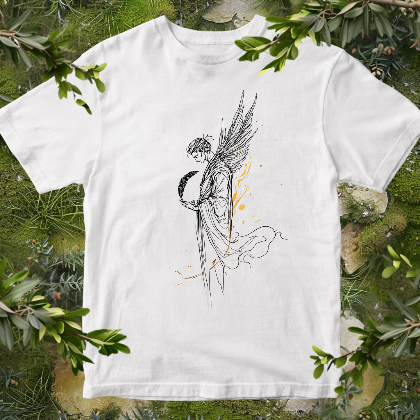 Thanatos Holds the Feather T-Shirt